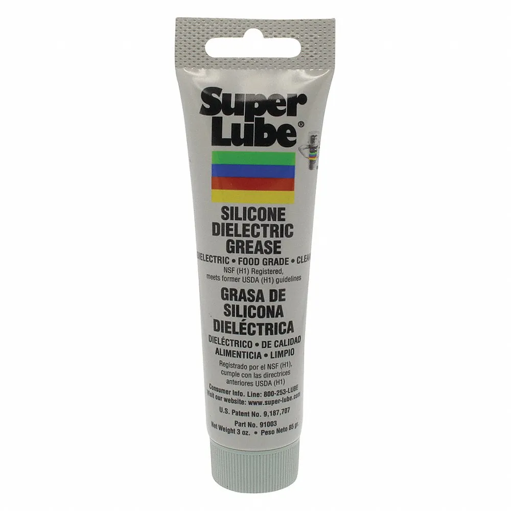 Grasa dieléctrica, grasa dieléctrica de silicona y para vacío, tubo de 3 oz, grado alimenticio H1