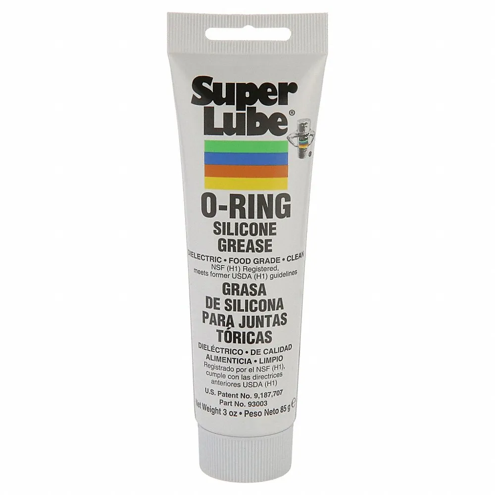 O-Ring Silicone Grease, O-Ring Silicone Grease, 3 oz Container Size, Tube, NLGI Grade 2