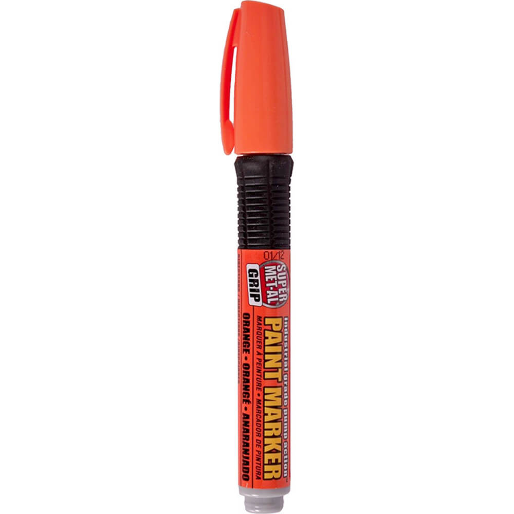 Oil Based Fibre Tip Marker, Orange, 12PK