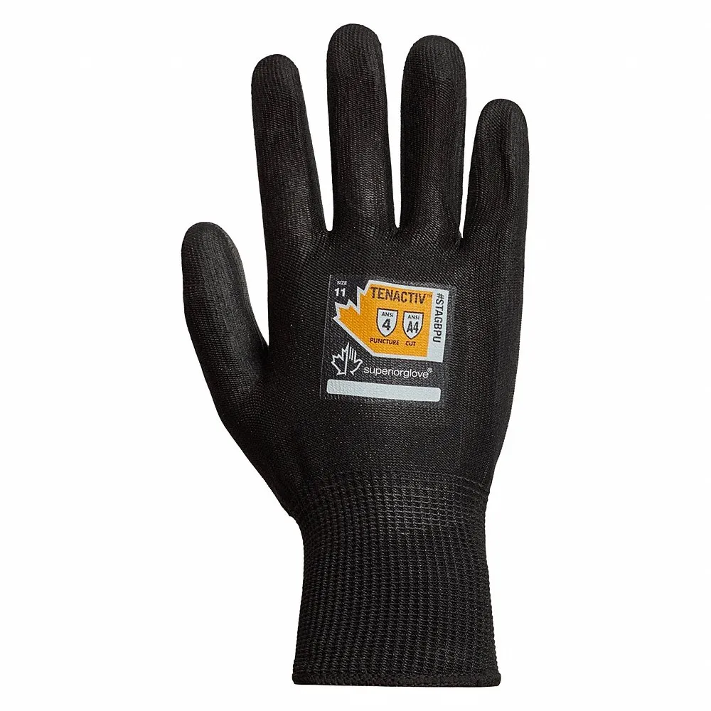 SUPERIOR GLOVE PSTAGBPU10 Knit Gloves, 1 Pair | CU4WKN 329TM4
