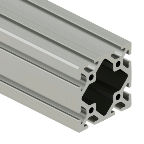 Standard T-Slotted Rail, Silver, 6063-T6 Anodized Aluminum Alloy, Cut To Length