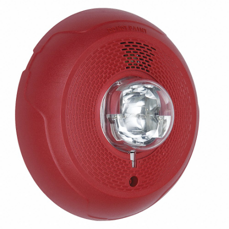 Chime Strobe, Unmarked, Red, Ceiling, 2 1/2 Inch Dp, 6 27/32 Inch Length