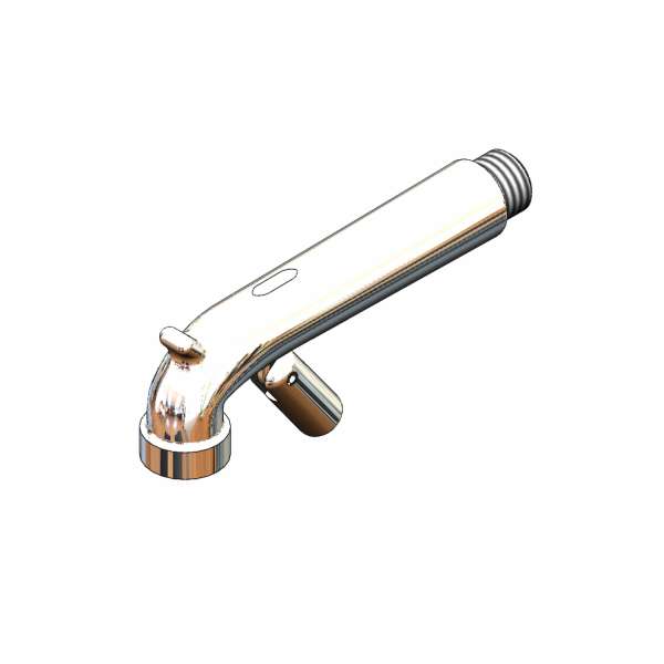 Plain End Spout Assembly, Polished Chrome, With Bottom Mount, Clevis, Roll Pin