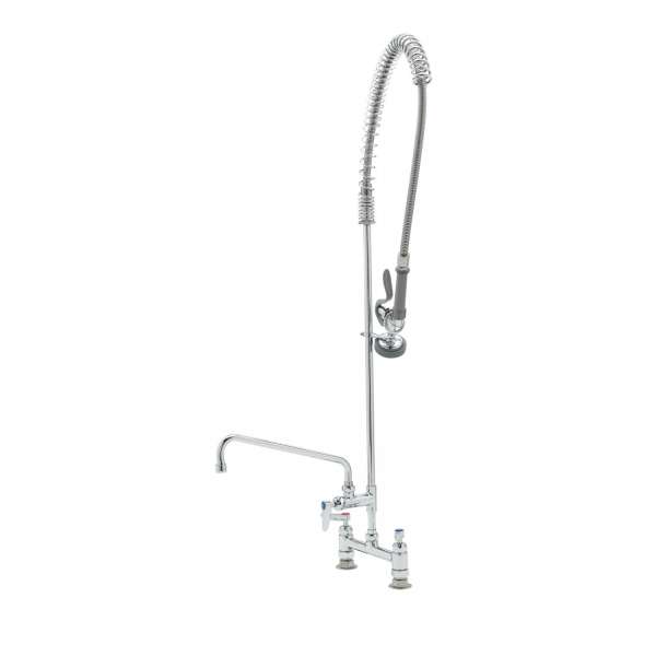 Pre-Rinse Faucet Unit, With Ceramas, Wall Bracket