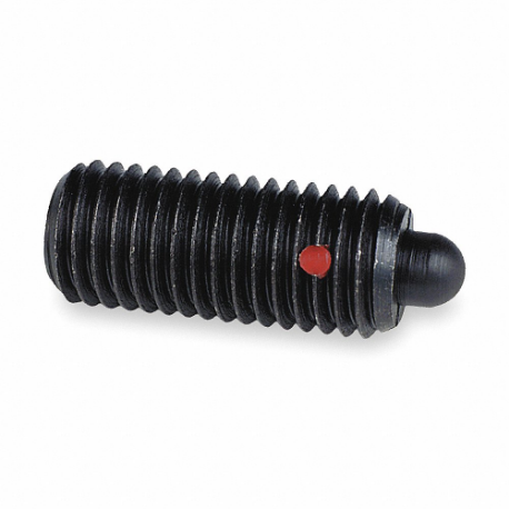 Spring Plunger, Black Oxide-Coated Steel Body, Stainless Steel Nose, M8X1.25 Thread Size