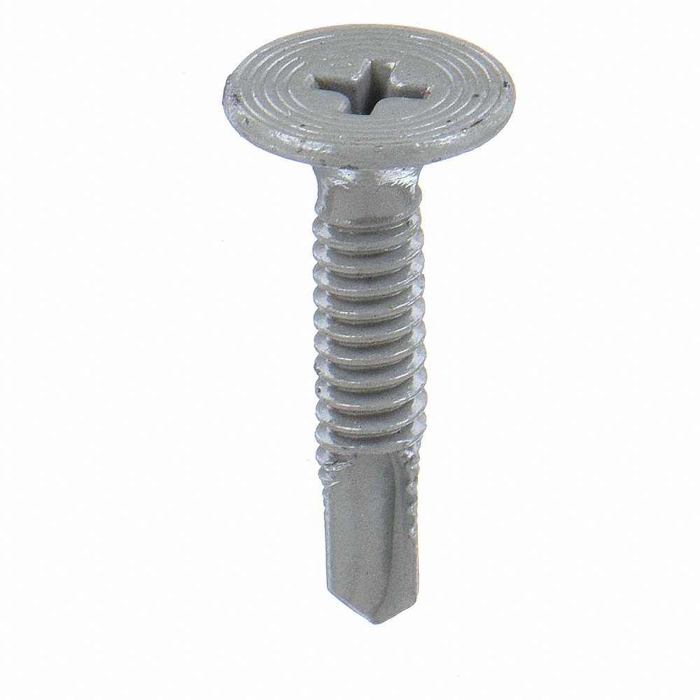 Drilling Screw, #10-24 Thread Size, 1 Inch Length, 500Pk