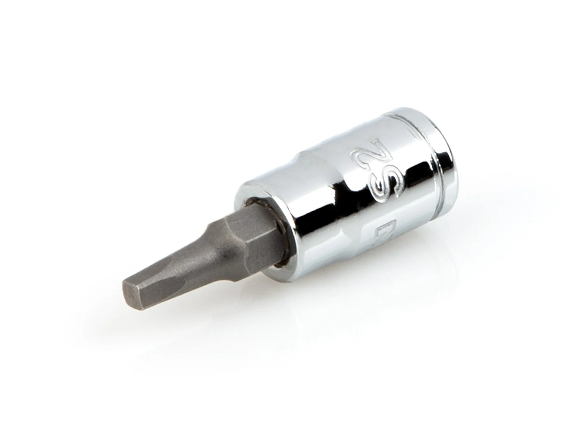 S2 Tip, Square Bit Socket 1/4 Inch Drive x #2, 1/4 Inch Drive