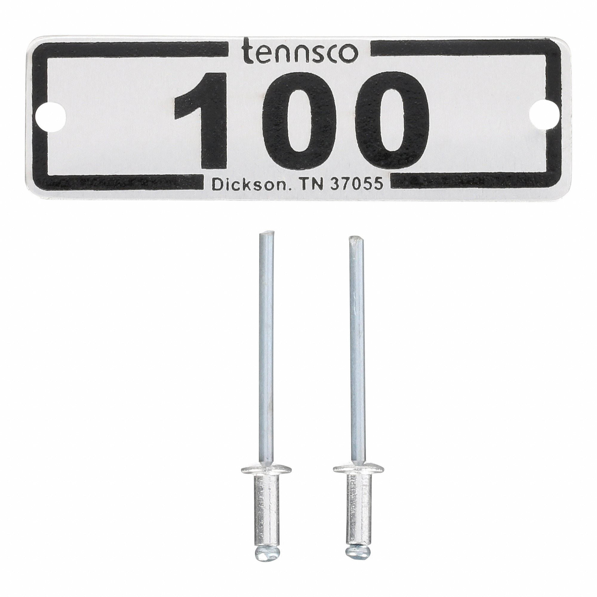 TENNSCO LNP-A-100 Locker Number Plate, 2 3/8 Inch x 3/4 in, 25 Plates, 76 to 100, Aluminum, Powder Coated | CU6GFU 787AT0