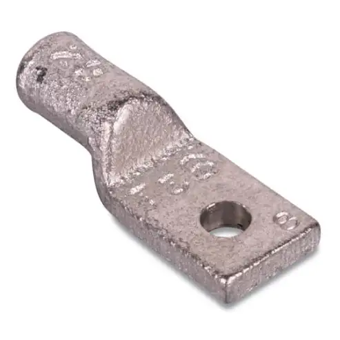 Copper One Hole Lug, Heavy Duty, Standard Barrel, 1/2 Inch Bolt Size, Pack Of 20