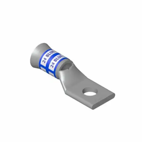 Copper One Hole Lug, Standard Barrel, 5/8 Inch Bolt Size, Tin Plated, Pack Of 3