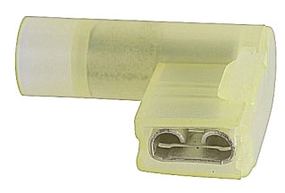 Barrel Flag Disconnect, Yellow, Nylon, 10-12 Awg Wire