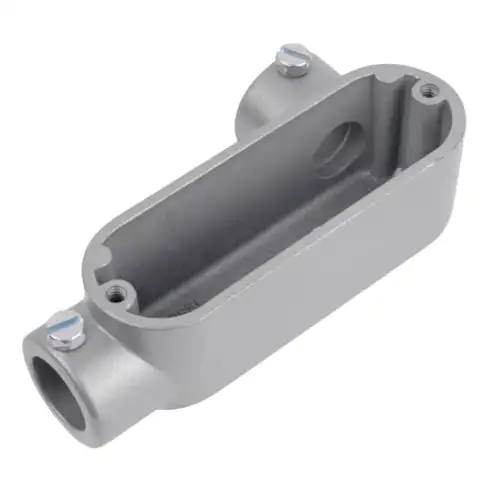 Threaded Die Cast Aluminum Conduit Body, 3/4 Inch Size, Pack Of 10