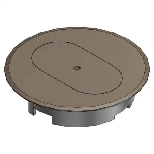 Round Floor Box Cover, Diameter 5.69 Inch, Color Brown, Non-Metallic, Pack of 10