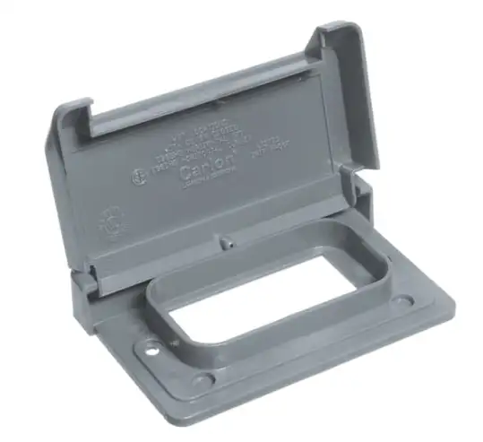 Horizontal Weatherproof Cover, Non-metallic, 2.63 Inch Size, 10PK