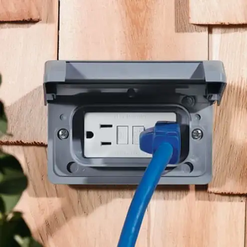 Single Gang weatherproof Horizontal Mount GFCI Receptacle Box Cover To Gray, 10PK