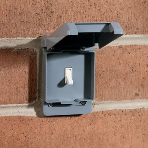 Single Gang weatherproof Single Switch Box Cover To Gray, 10PK