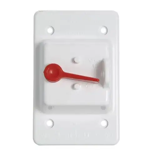 Single Gang weatherproof Vertical Mount Toggle Switch Box Cover To White, 5PK