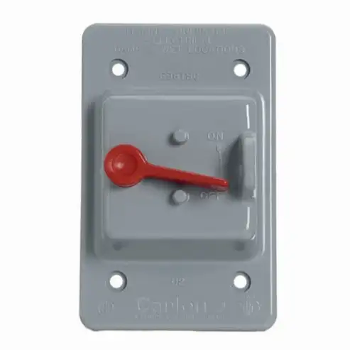 Vertical Mount Toggle Switch Box Cover, Length 4.75 Inch, 5PK
