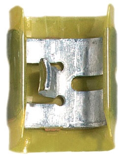 Jordforbindelse, ét stykke, 3.66 mm til 5.12 mm størrelse, gul