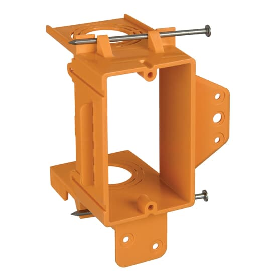 Bracket, Resi-Rings 3/4, 1, 1-1/4, Orange, 1-Gang, Low-Voltage
