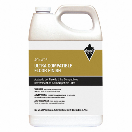 Floor Finish, Jug, 1 gal Container Size, Ready to Use, Liquid, 0% Solids Content