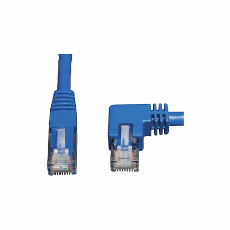 Cat6 kabel, højre vinkel, RJ45, M/M, blå, 5 fod