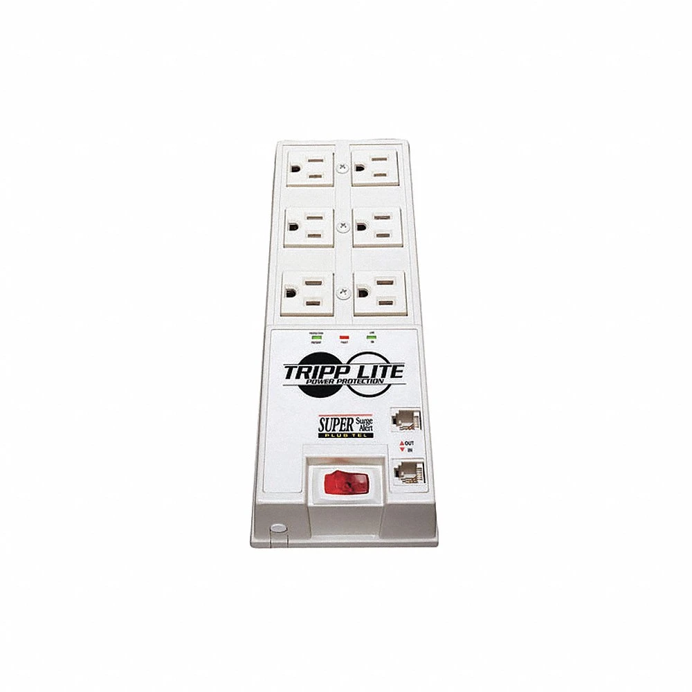 TRIPP LITE TR-6FM Surge, 6 Outlet, 6ft cord, 3040J, Modem | CU6XXJ 43MF73