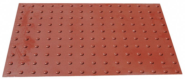Pad di avvertenza Ada retrofit rosso mattone, 4 piedi. x 2 piedi x 3/8 di pollice Dimensioni