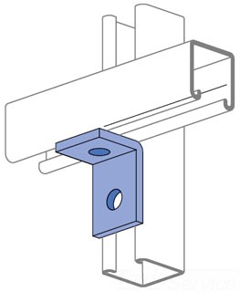UNISTRUT A1068-GR 90 Degree Fitting, 2 Hole, Perma Green | CF6HJM