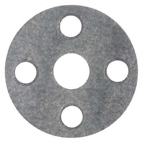 Flange Gasket, 1 1/2 Inch Pipe Size, 5 Inch Outside Dia, 1 7/8 Inch Inside Dia, Dark Gray