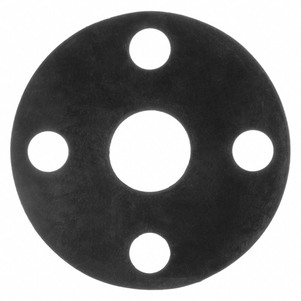 Neoprene Flange Gasket, 7-1/2 Inch Outside Diameter, Black