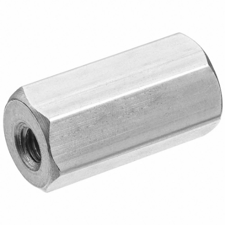 Hex Standoff, M2.5-0.45 Thread Size, 6 mm Length, Stainless Steel, Plain