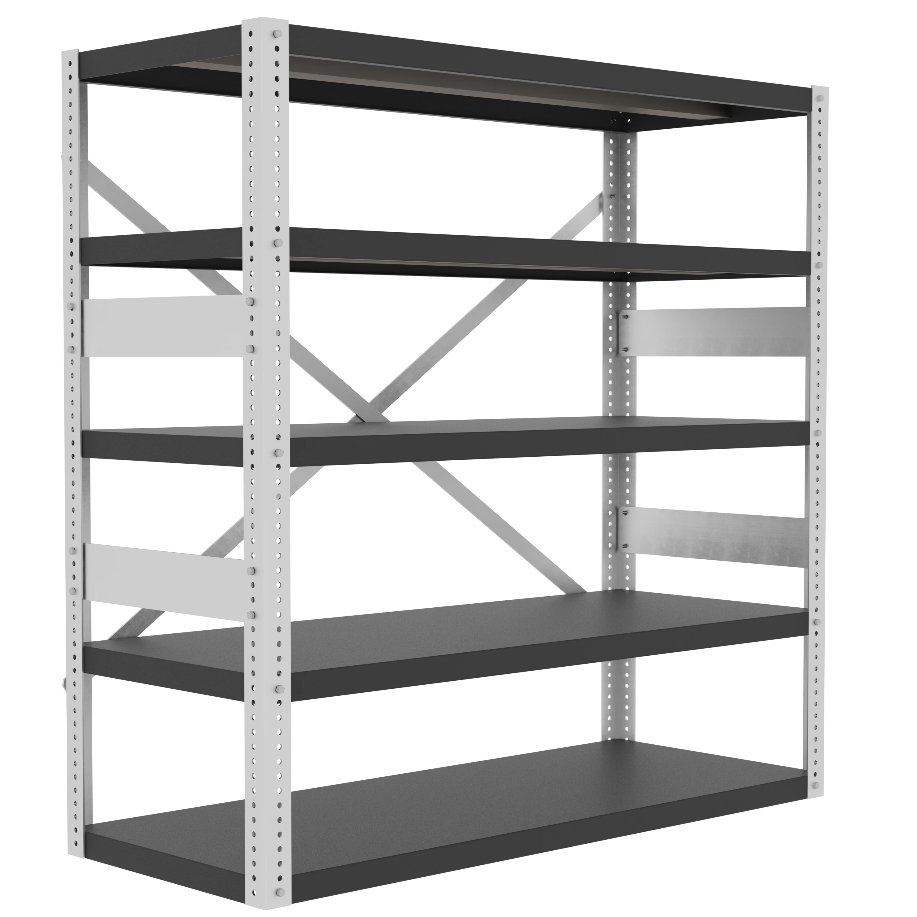 VALLEY CRAFT F82436A7 Shelving, 60 x 24 Inch Shelf, 60 Inch Height, Open Style | CJ6TZD
