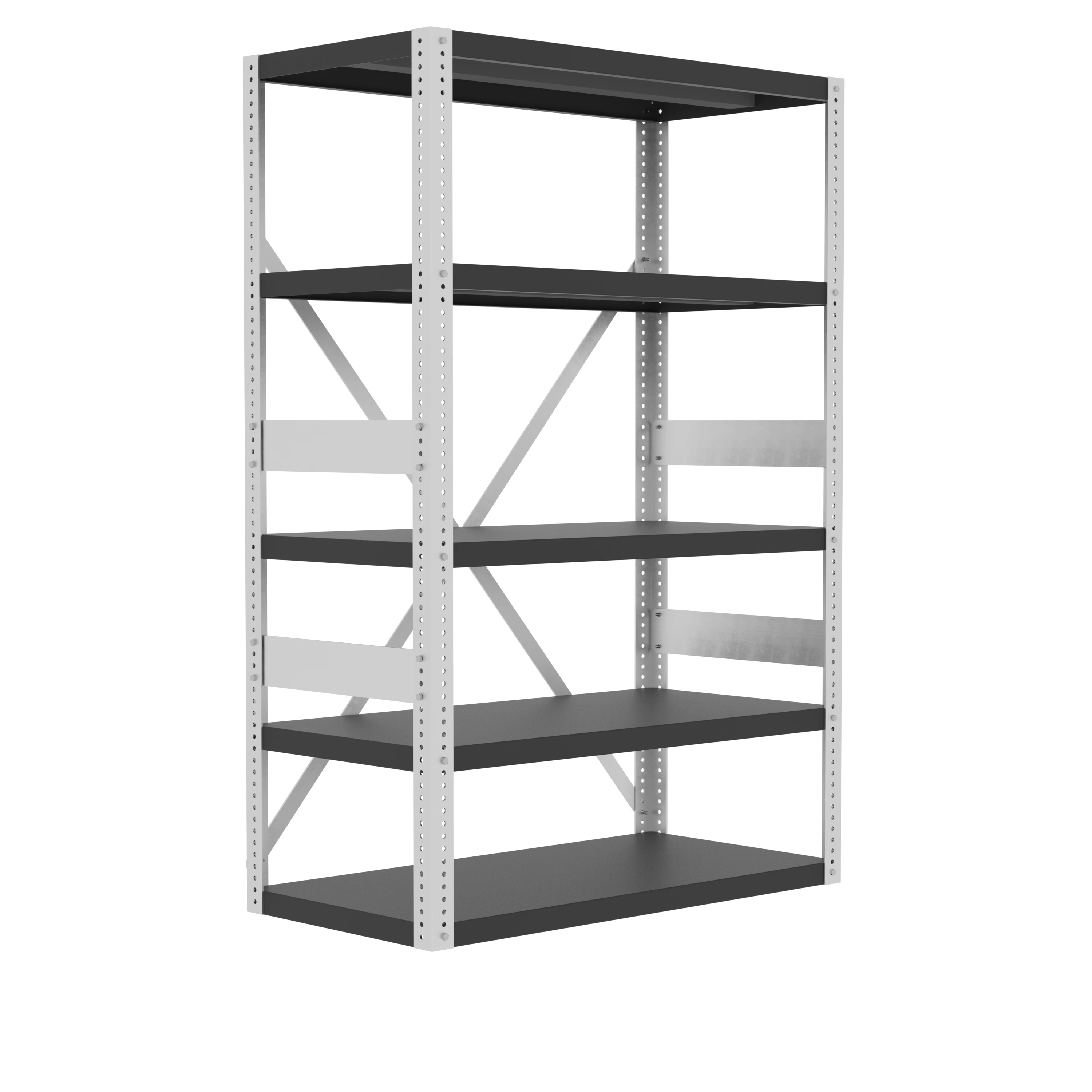 VALLEY CRAFT F82437A6 Shelving, 48 x 24 Inch Shelf, 72 Inch Height, Open Style | CJ6TZG