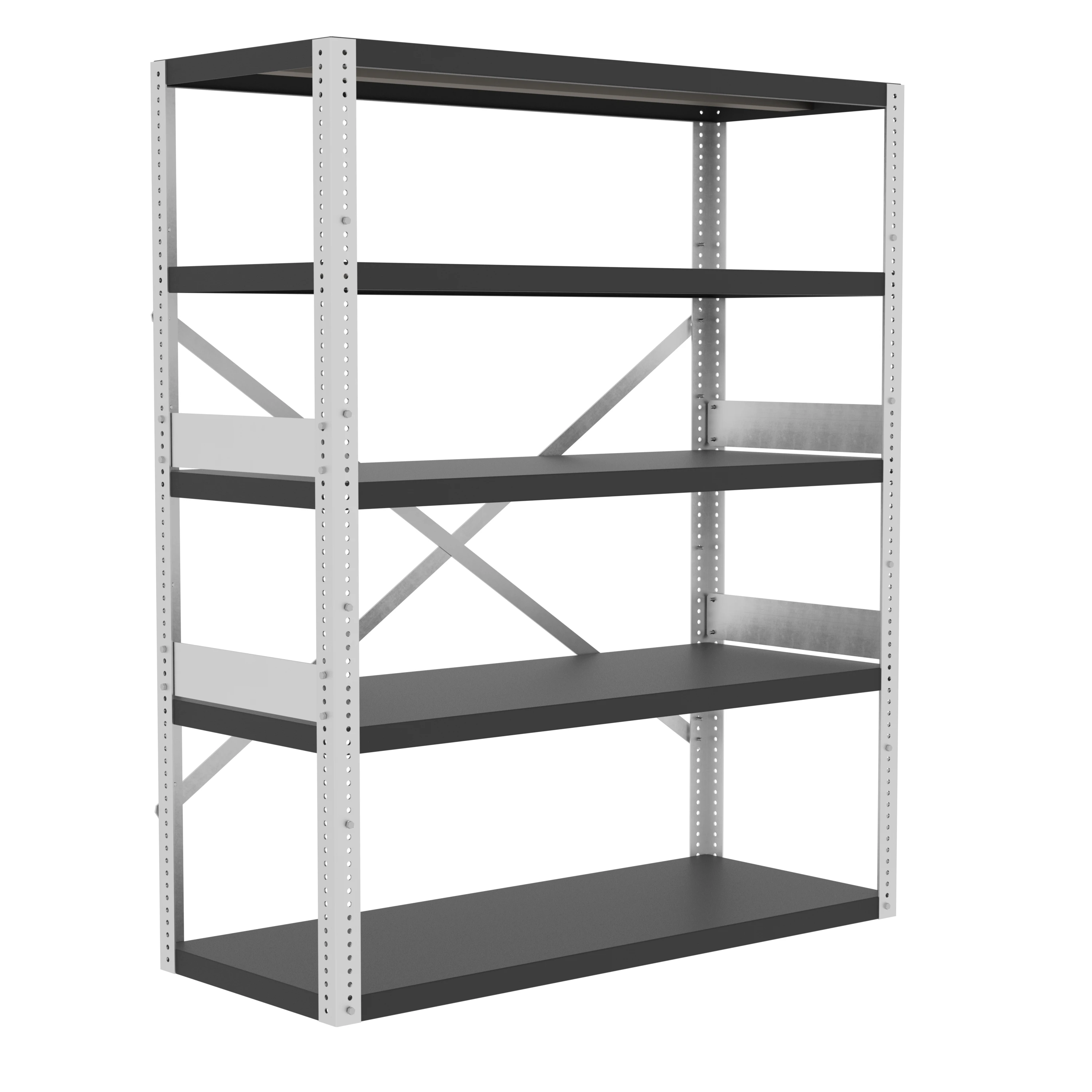 VALLEY CRAFT F82438A5 Shelving, 60 x 24 Inch Shelf, 72 Inch Height, Open Style | CJ6TZH