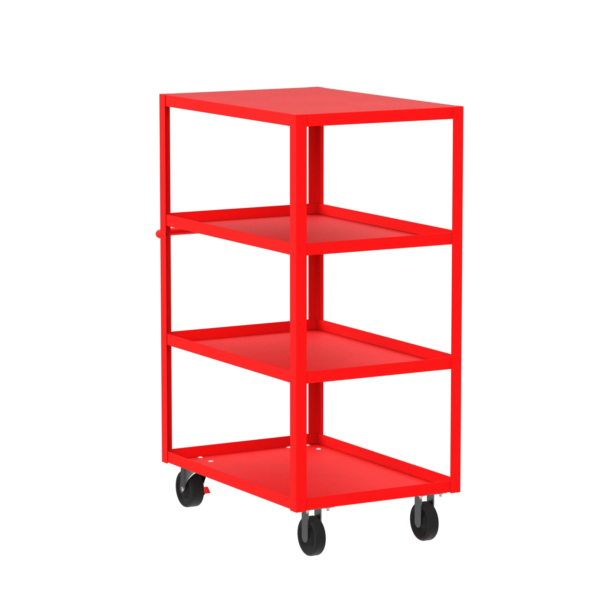 VALLEY CRAFT F89171RDPH 4 Shelf Utility Cart with Flush Top, 24 x 36 Inch Shelf, Red, 24 x 41 x 56 Inch Size | CJ6TQP