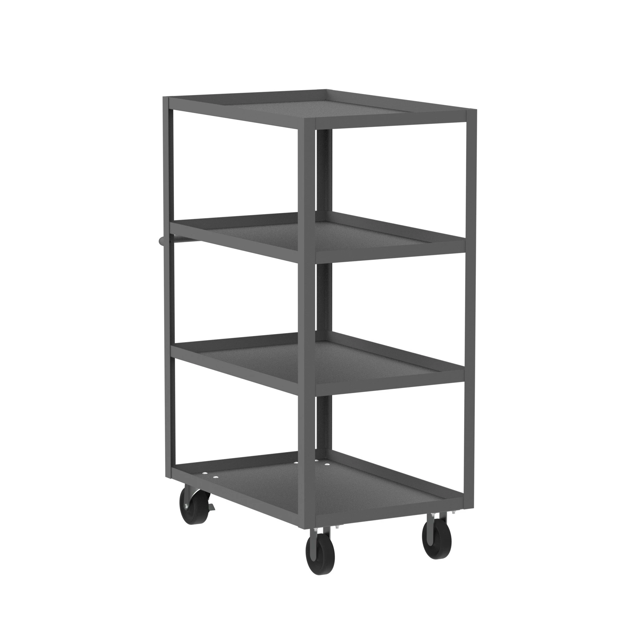 VALLEY CRAFT F89172GYPH 4 Shelf Utility Cart with Lip, 24 x 36 Inch Shelf, Gray, 24 x 41 x 56 Inch Size | CJ6TQK