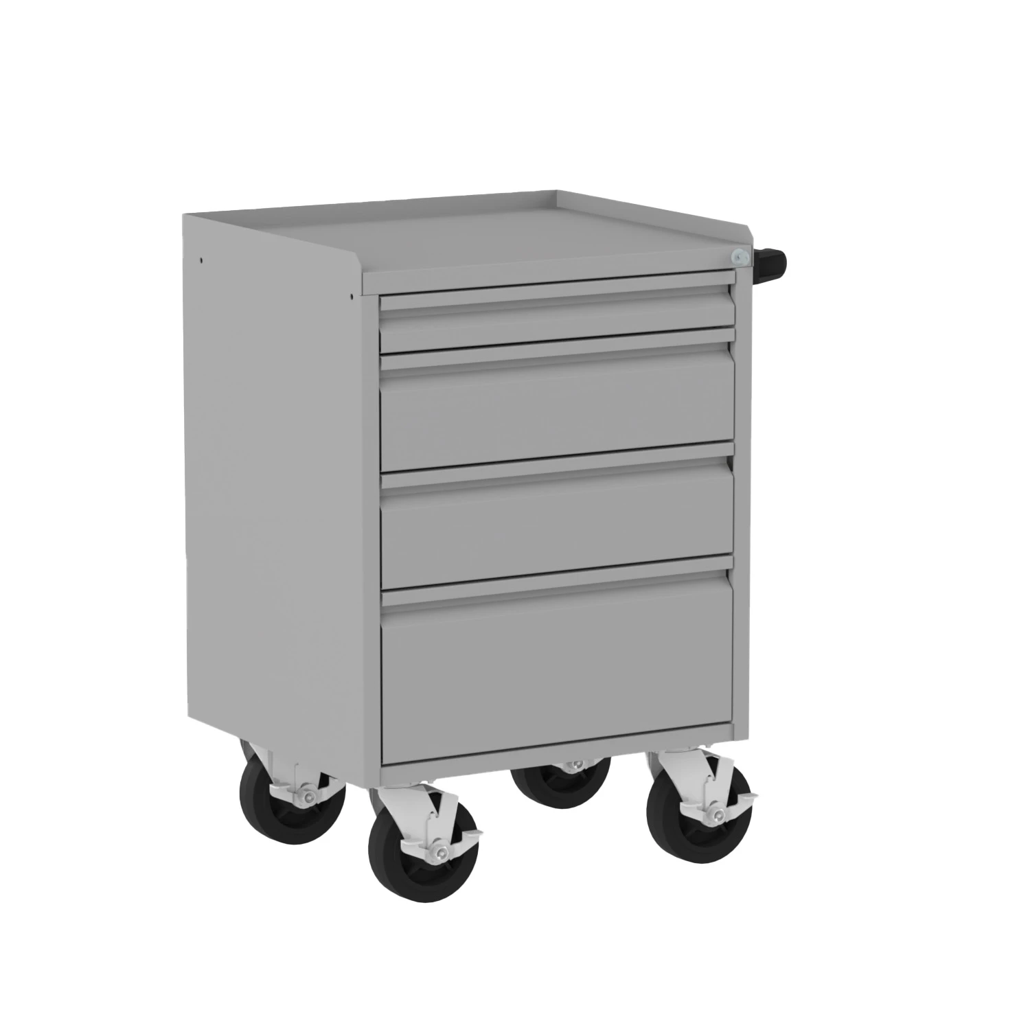 VALLEY CRAFT F89606BS Workbench, 4 Drawers, 24 x 21 x 36 Inch Size, Silver/Black | CJ6TYK