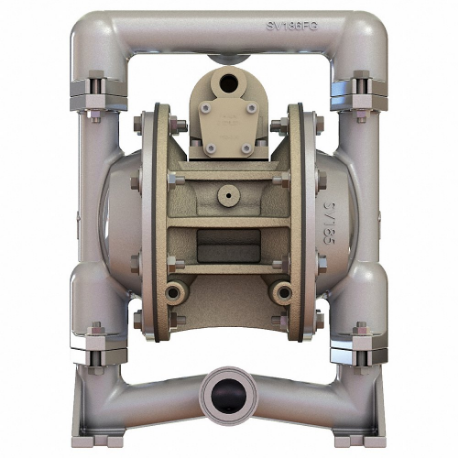 Air Operated Double Diaphragm Pump, Air, Stainless Steel, Bolt, Npt, Hytrel, Hytrel, Top