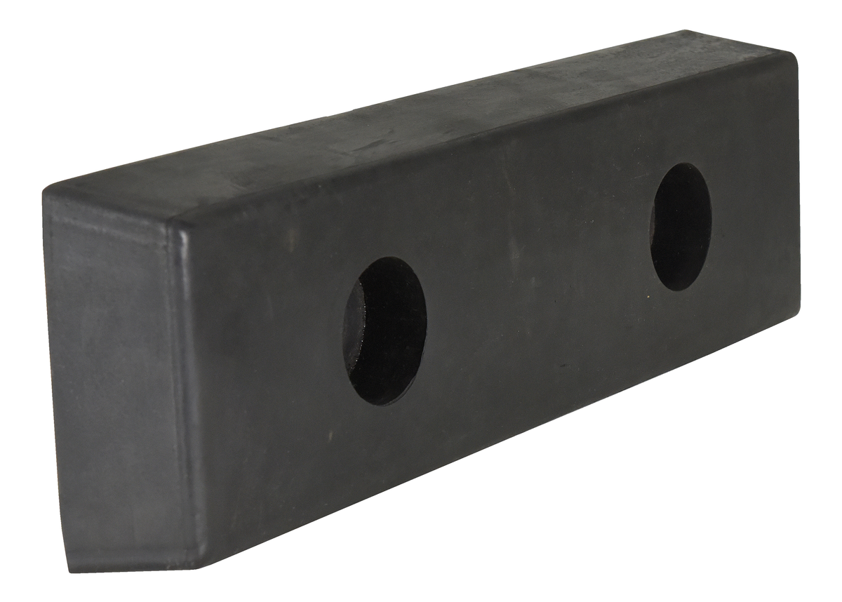 VESTIL B-516 Rectangle Molded Rubber Bumper, 2 Inch x 16 Inch x 5 Inch Size | AG7MHV