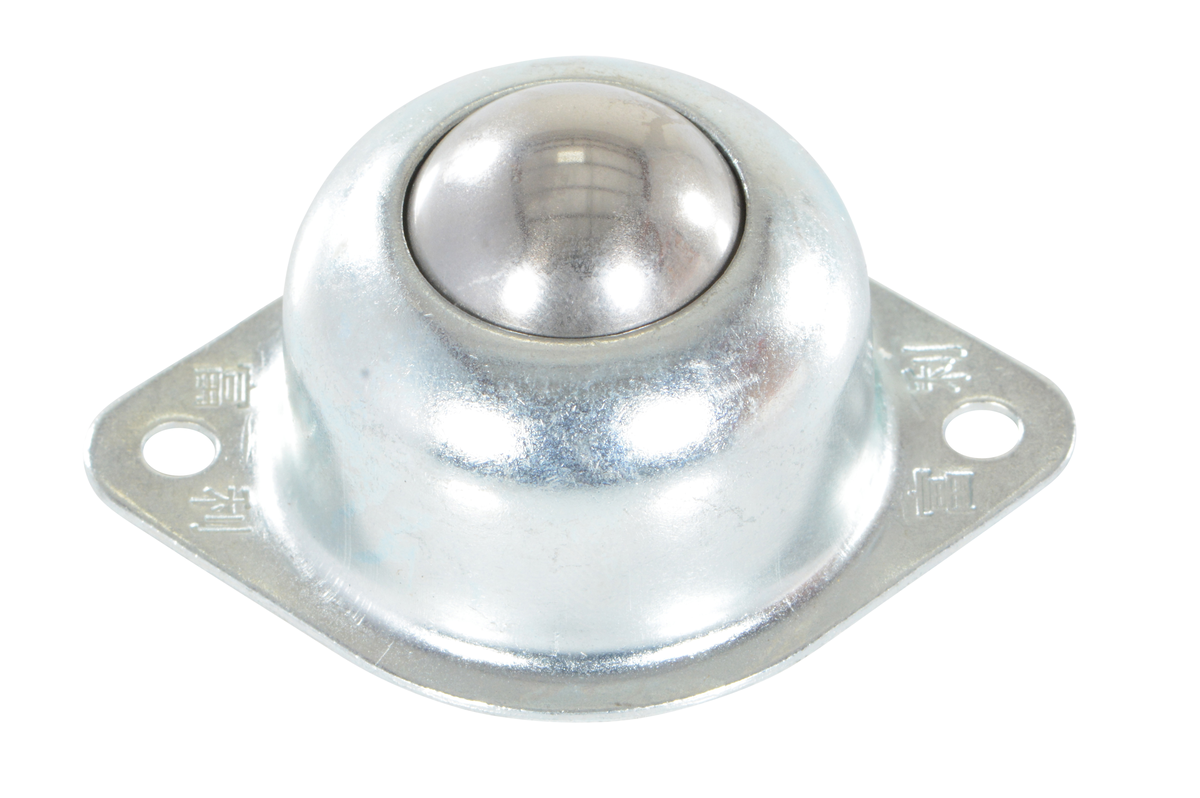 Steel Single Ball Transfer Flange Mount Silver