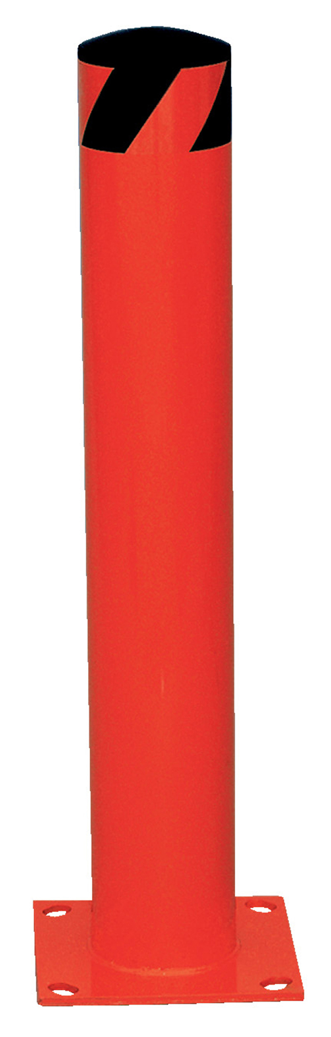 管道安全柱，鋼，24 x 4-1/2 英吋尺寸，紅色