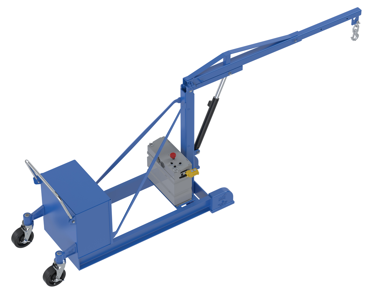 VESTIL CBFC-1000-DC Floor Crane, Counter Balanced, DC Powered, 1000 Lb. Capacity | CE3AUV
