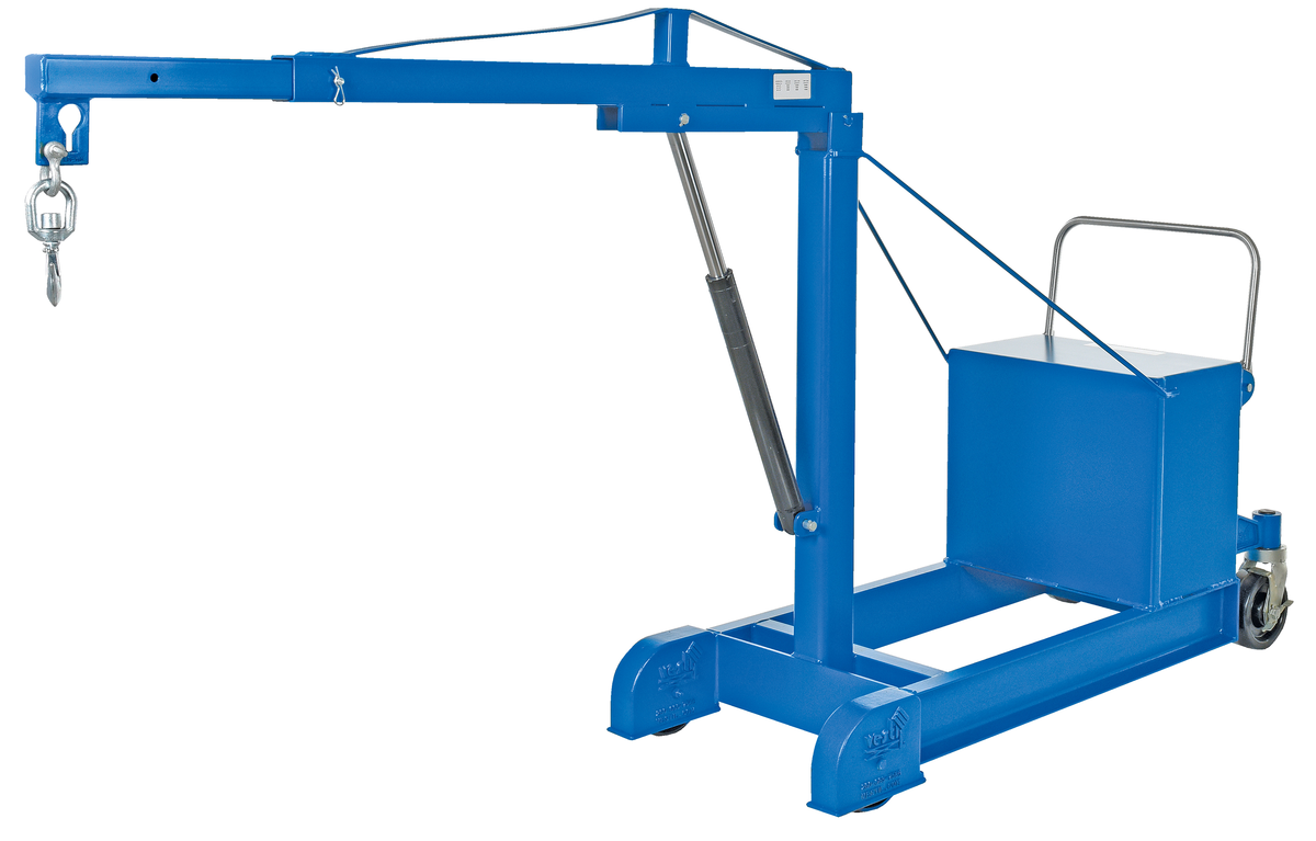 VESTIL CBFC-500-AIR Floor Crane, Counter Balanced, Air Powered, 500 Lb. Capacity | CE3AUY