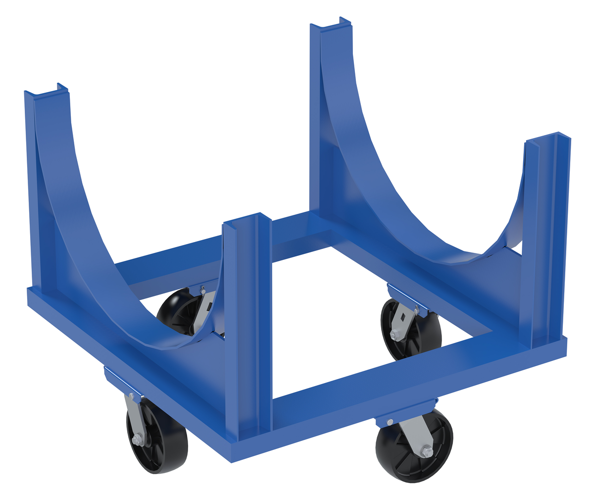 VESTIL DCC-80 Heavy Duty Cradle Cart, 4000 Lb. Capacity, 29 Inch x 29 Inch Size | AG7QJF