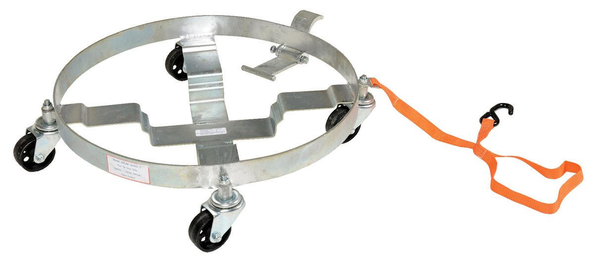 VESTIL DRUM-QUAD-C-TLT Multi-purpose Tilting Drum Dolly, 1200 Lb. Capacity | AG7QXG
