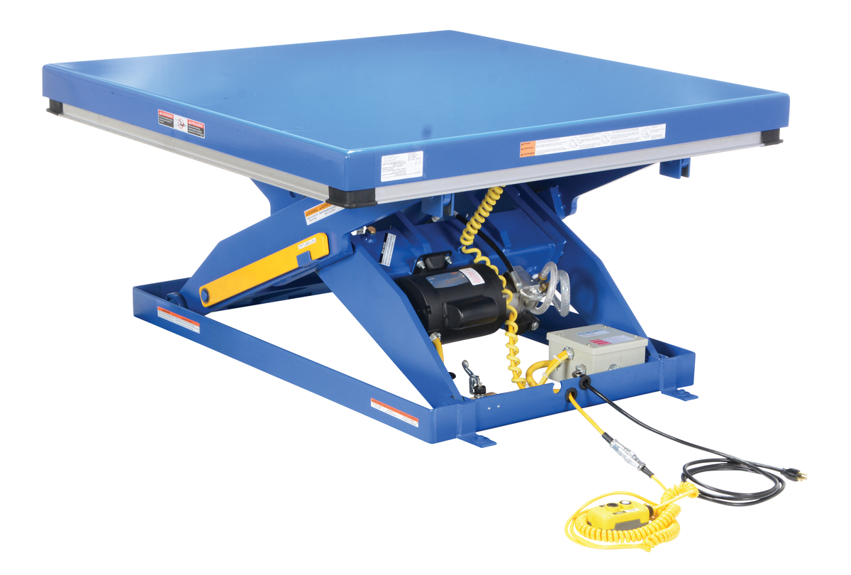 VESTIL EHLT-4848-4-43-QS Electric Hydraulic Lift Table, Quickship, 4000 lb., 48 x 48 Inch Size, Steel | CE3CUU