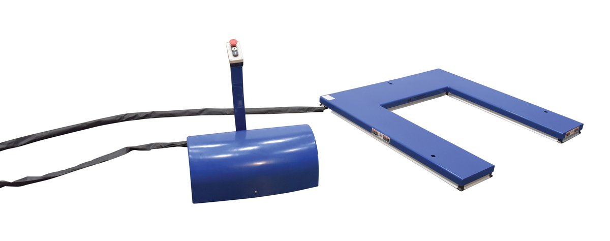 VESTIL EHU-2 Electric Lift Table, U Type, 2000 lb., Blue, Steel | AG7RLM