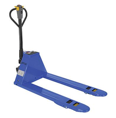 Steel Fully Electric Pallet Truck, 27 Inch x 48 Inch 3000 Lb. Capacity, Blue