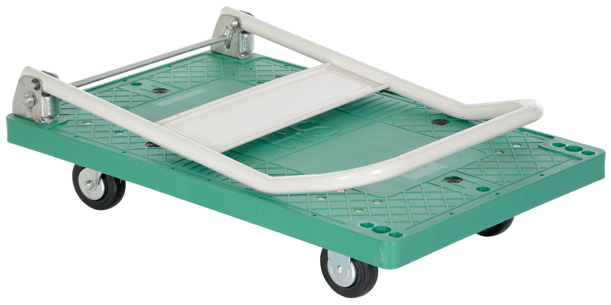VESTIL FPT-2133 Plastic Platform Truck, 500 Lb. Capacity, 33 x 21 Inch Size | AG7TFZ